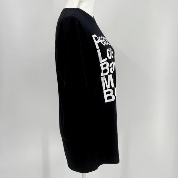 Womens Peace Love Bacon & More Bacon Graphic Tee Black Size L Next Level Apparel - Picture 4 of 10